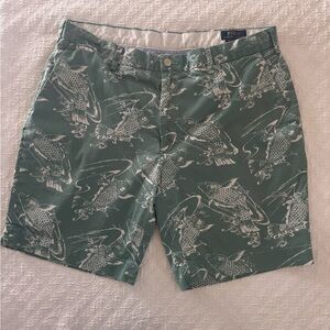 Polo by Ralph Lauren Green Koi Patterned Men Shorts Sz 35
